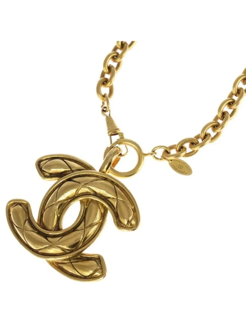 Chanel CC Logo Pendant Chain Gold